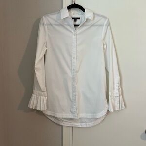 Banana Republic Ruffle Sleeves Button Down
